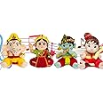 Panda's Box Mantra Chanting Baby Krishna, Hanuman, Ganesha & Devi Lakshmi (Pack of 4) | Musical Soft Plush Toys | Best Gifts for Infants, Toddlers & Babies