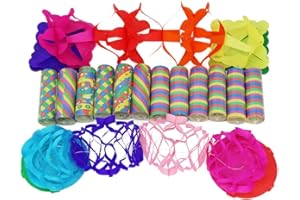 COM-FOUR® 14-teiliges Party Deko Set mit Luftschlangen und Girlanden für z.B. Geburtstage oder Silvester (14-teilig - Partydeko-Set)