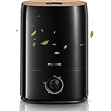 FOHERE Fuktighetsapparater för sovrum och stora rum, 5L svalångande ultraljudsfuktare för växter och barn, räcker i 40 timmar