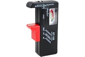 CAIHINIER Testeur de Piles Universel, Testeur Pile Numérique pour AA, AA, C, D, PP3, 9V, 1.5V, Piles Bouton,Fonctionne Sans Pile,Testeur Piles Idéal pour Tester vos Anciennes Batteries (Modèle: BT-168)