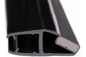 AquaParts Magnet Schwarz Duschtür Dichtung 200cm | für 5mm, 6mm Glastür Stärken | Wasserabweisende Duschdichtung | Streifdichtung | Duschkabinen-Dichtung | für Dusche und Duschtür