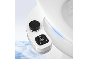 PENDEJATO Pulvérisateur Bidet Toilette WC - Non Électrique Accessoires De Toilette Japonaise - Buse Rétractable Avec 2 Angles De Jet（Anti-colmatage）- Pour Le Nettoyage Avant Et Arrière (Noir)