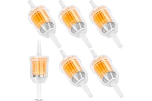 TOSAVGA 6 Pièces Filtres à Essence en Ligne, Filtre à essence 6 mm 8 mm, Filtres à Carburant, Universel Filtre Essence, Filtre Essence Tondeuse pour Scooter, Moto, Tondeuse à Gazon