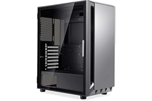 IONZ KZ21 PC Computer Full ATX Tower Case with Tempered Glass Hinged Side Door (Case Only)