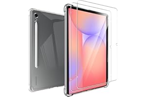 MEMELOKA Custodia per Samsung Galaxy Tab S10 Lite 10.9 Pollici + 2 Pezzi Vetro Temperato, Cover Protezione in TPU Morbido Ultra-Sottile con Airbag in Silicone Rinforzato