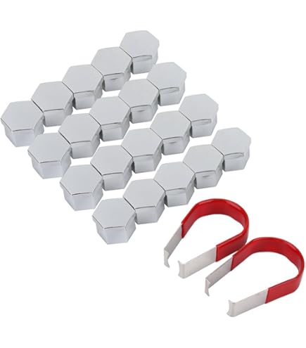 Set universele wielmoerkapjes - zwart staal - 19mm - set à 20 stuks - kopen? | Korting tot 29