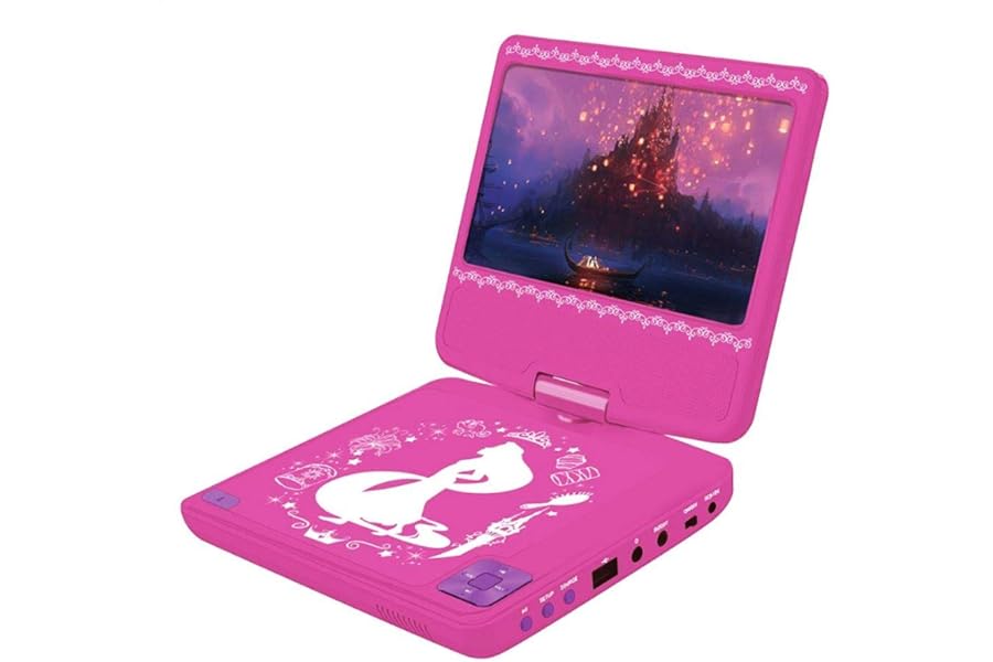 LEXIBOOK DVDP6DP Disney Princess Portable DVD Player with Car Adaptor and Remote