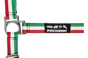 HKM 7915 Licol en Nylon avec Mousqueton Flag Italy