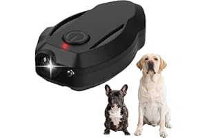 XUENIU Anti Barking Device Auto Dog No Bark Stopper Devices Mini Handheld Ultrasonic Rechargeable LED Indicate Indoor Outdoor Deterrent Long Range Control Repeller Training Tool for Small Large Medium Dogs