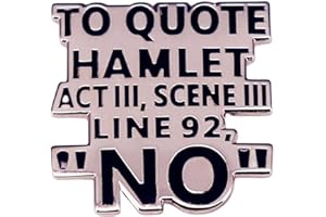 EACTEL Quote Funny Literary Enamel Pin Brooch Classic Works Brooch Badge Lapel Pin Book Hard Metal Alloy Learning Gifts for Teacher Student Jewelry