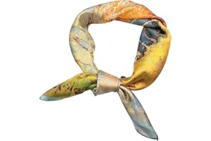 ZhaoCo Kwadratowe szaliki 100% jedwab morwowy, 66 x 66 cm / 26 x 26 cali mały modny miękki szalik na szyję prezenty dla kobiet