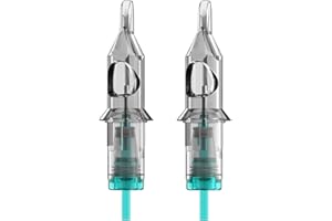 STIGMA Aiguilles de Cartouche de Tatouage 10Pcs,#10(9RM) 0.3mm Bugpin Aiguilles de Tatouage Jetable avec Membrane Round Magnum Shader Tattoo Needle Cartridges 1009RM