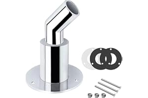 autozen Thru Hull Exhaust Skin, 24mm Stainless Steel 316 Thru Hull Exhaust Fittings Tube Pipe Socket Hardware for RV Diesel Parking Heaters Car Truck Boat