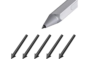 SUEEWE [5 Pezzi] Originale Punte di Ricambio per Microsoft Surface Pen, Originale (2H) Alta Sensibilità e Penna di Controllo Preciso Ultra Resistenti per Surface Pen (Modello 17760) e Surface Pro 4 Pen, Nero