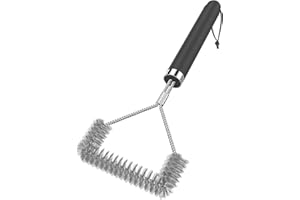 ‎TNTOR Grillbürste, TNTOR 31.5cm Grill Reinigungsbürste 12.5" mit Extra Langer Edelstahl Borsten und Wärmeisolierung Griff, für Gasgrill, Holzkohlegrill, Kugelgrill, Elektrogrill und Grillrost