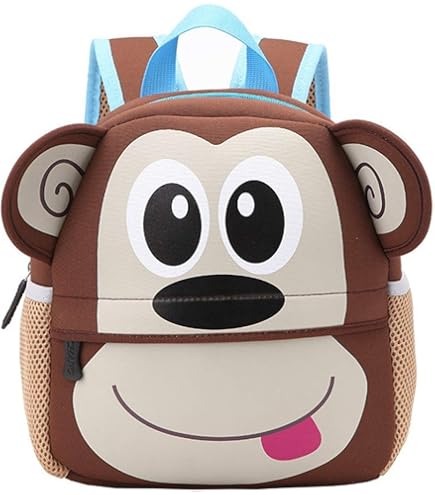 IGNPION Nursery Kids Backpacks Toddle Children School Bag Zoo Lunch Bag 3d Cute Animal Cartoon Preschool Rucksack Monkeysmall - View #5