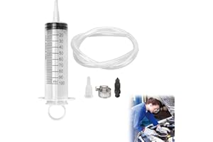 TUKNN 100ml Siringa di Plastica con Tubo, Kit di Spurgo Dell'olio del Freno a Siringa, Strumento di Spurgo da 100 Ml, Kit di Spurgo del Freno a Disco Idraulico Per Moto, per Liquidi, Olio, 1 Kit