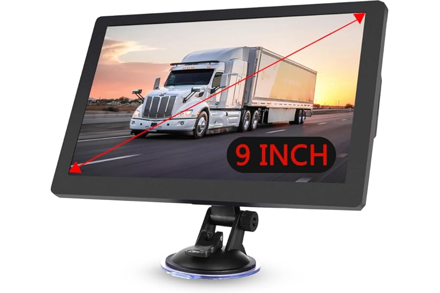 Truck Sat Nav UK for HGV & Lorry, 9 Inch GPS Navigation with 2026 UK & Europe Maps, Free Lifetime Updates, Speed Camera Alerts, Lane Assist, Voice Guidance, Offline Navigation
