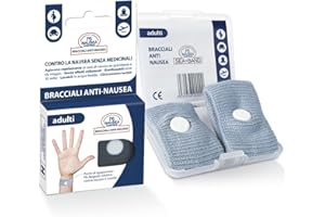 P6 Nausea Control, Bracciali Anti-Nausea per Adulti, Dispositivo medico CE di classe I, Riutilizzabili e Lavabili, Indicati per contrastare qualsiasi tipo di nausea - Confezione da 2 Bracciali