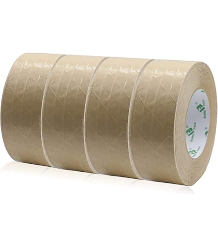 2625 Custom Printed Reinforced Paper Packaging Tape  Plastic Thread  1 Colour  100/135µm  50mm X 50 Metres Brown