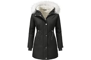 Vijamiy Manteau Femme Hiver Veste Polaire Femmes Manteaux Hiver Chic Blouson Parka Chaud Imperméable Outercoat avec Zippée Poches