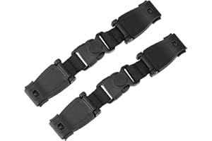 JTKREW 2 Stück Abschnallschutz Kindersitz - Autositz Brustgurt Clip - Gurtsicherung für Kindersitz - Gurtsammler für Autositze, Kinderwagen, Kinderhochstühle und Fahrradsitze - 13,5x3cm - Schwarz