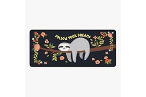 Silent Monsters Mauspad XXL 900 x 400 mm großes Mousepad Faultier - Vernähter Rand, rutschfest & leise, für Gaming Büro Office Homeoffice - Tastatur - 90 x 40 cm groß Mouse Pad Mat - alle Maus Arten