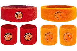 LYITZW 6 Pièces Poignet Bandeau Bandeau, Bandeau Serre Poignets Bracelets pour Sports, Bandeaux de Poignet Élastiques en Éponge, Bracelets de Sport pour Enfants, Course À Pied, Football, Basket-Ball