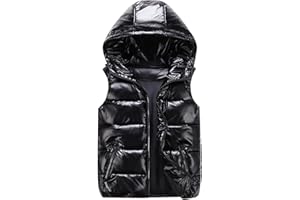 BESTORI Doudoune sans Manches Homme Hiver Chaud Manteaux sans Manches à Capuche Veste Matelassée Homme Automne Hiver