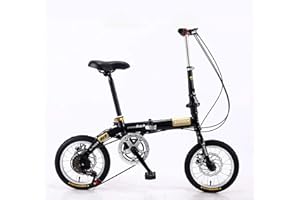 NeDLon City Bike, Bici Pieghevole per Adulti, Mini Pieghevole Ultraleggera Portatile per Bambini Adulti Studenti Uomini e Donne Piccola Ruota, Bici con Freno a Doppio Disco a velocità variabile wwyy
