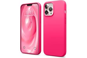 ‎ELAGO elago Etui kompatybilne z iPhone 13 Pro Max, etui z płynnego silikonu, osłona kamery na cały ekran, odporne na wstrząsy, smukłe etui, odporne na zarysowania, miękka wyściółka z mikrofibry, 6,7" (neonowy gorący róż)