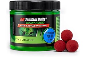 Tandem Baits Carp Food Perfection Mini Pop-Up, D'appâts pour carpes, Pêche de la Carpe, Peche, Pop-Ups, Bouillette Carpe, Professionnel Accessoires de Pêche Carpe 16mm 70g