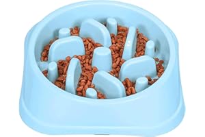 MILIWAN Ciotola per Cani Anti Ingozzamento Ciotola Cane per Lenta Assunzione del Cibo per Animali Domestici, Slow-Eating Bowl per Cani e Gatti (Blu Chiaro)