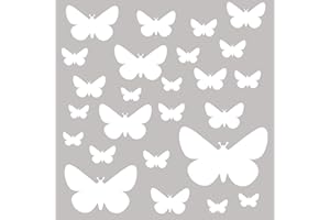 PREMYO 25 Mariposa Pegatinas Pared Infantil - Vinilos Decorativos Habitación Bebé - Fácil de Poner Blanco