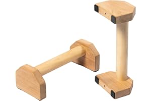 LEIBLSUFO Wooden Parallettes Bars, Push Up Bars Strength Training For Handstands, Full Planche & Dips, Calisthenic, Push Up Stands Handle for Floor Workouts Calisthenics Equipment