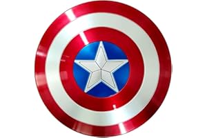 FCHMY Captain America Shield,Avengers Miracle Legend Series Movie Version Replicas Shield Handheld Props,1:1 Metallic Feel,Bar Wall Hanging Decorations 58cm/22.8in