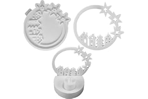 VERLUKY Silikonform Weihnachten,Gießformen Silikon Weihnachten,Gipsformen Zum Gießen,DIY Gießform Kerzenhalter