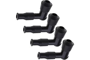 Be In Your Mind 4PCS Spark Plugs Caps Fit for 70cc 90cc 100cc 110cc 125cc 150cc 200cc Engine Pit Dirt Bike ATV Motorcycle Motorbike 90 Degree Waterproof Engine Parts