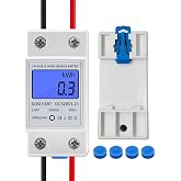 Electric Energy Meter, Single-Phase Electric Consumption Meter Two Wire, LCD Digital 220V 5 (80) A 50/60Hz, Electric Consumpt
