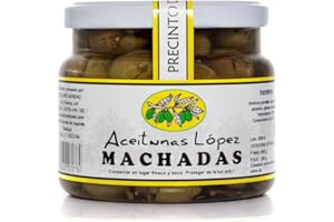 ACEITUNAS LÓPEZ Aceitunas Machadas Extremeñas | Envío Gratis (Tarro PET 550g Peso Neto)