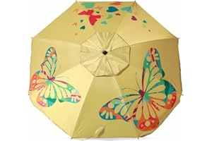 ATOSA Strandschirm Ø 220 cm liegend Alu Modell mit UPF 50+ Gelb Zitronenbaum 220 cm, lemontree, 220 cm