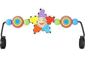 iGRATENS Baby Toy Bar, leicht zu befestigen und zu entfernen, kinderfreundliche Materialien, ideal für Baby, Bunt