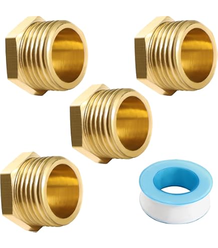Laiton Tuyau Raccord, Tête creuse hex 1/8"G Male Connecteur Couplage