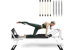 ZERELEK Pilates Reformer Machine, Foldable Pilates Machine for Home Gym Workout, Pilates Equipment with Dual Resistance- Springs and Cords, Pilates Reformer Up to 400LB
