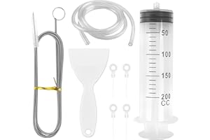 MOOSHY Kühlschrank abfluss reinigung 200 ml - 8 Stück kühlschrank reinigungsset Geruch Effektiv Beseitigen für die Haushaltsreinigung des Küche Kühlschranks bürste Schlauch Spritze Enteisungsschaufeln Kolben