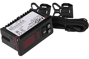 AKO D14123 - Regulador electrónico para parrilla de scooter para NTC/PTC -50 hasta +99/+150 °C, dimensiones 70,5 x 28,5 mm, indicador de CA de 3 ½ dígitos NTC/PTC IP65