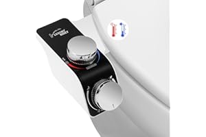 Ozonlife Bidet pour toilettes, bidet non électrique à eau chaude et froide avec double buse, bidet autonettoyant pour siège de toilettes avec pression d'eau réglable Douchette WC Toilette Japonaise