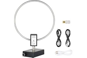 AURSINC GA450 Active Loop Antenna, Shortwave Radio Antenna with BNC Cable SW 2.3-30MHz MW 522-1710KHz for Ham Radio