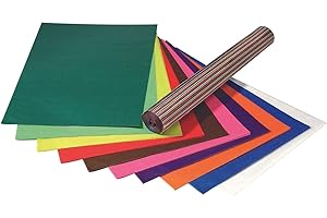 FOLIA BRINGMANN Folia 82525 - Transparentpapier Drachenpapier farbig 70x100cm 42g/qm, 25 Bogen in 10 Farben