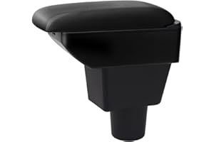 YJYWZH per Hyundai i10 2021 2022 2023 Braccioli Bracciolo Doppio Strato Centrale Console vano Nero Pelle